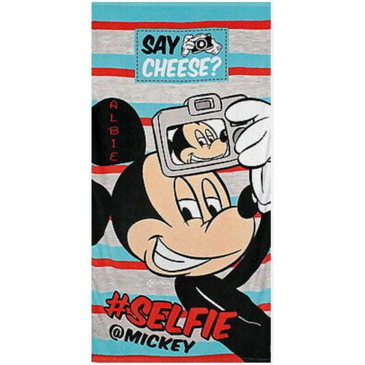 Mickey Mouse Selfie Personalised Beach Towel