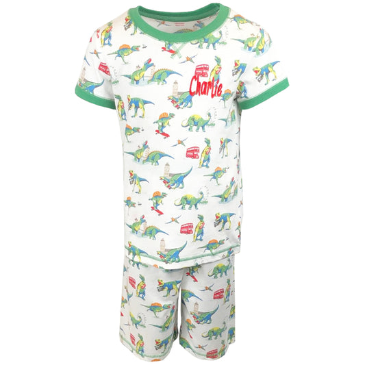Dinosaur Pyjamas Nightwear Personalised Embroidered Boys Pyjamas