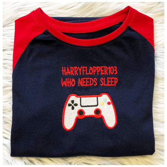 Personalised Embroidered Gaming Pyjamas