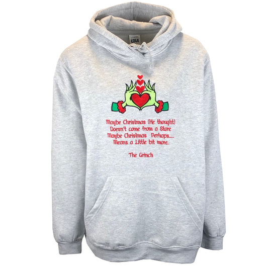 Christmas Embroidered The Grinch Hoodie