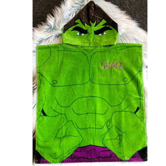 Marvel Hulk Personalised Hooded Poncho Towel