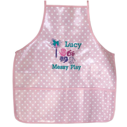 Pink Spot Messy Play Personalised Apron