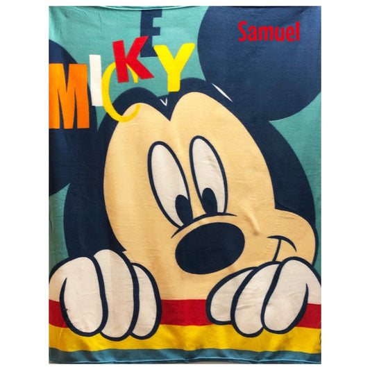 Mickey Mouse Personalised Embroidered Fleece Blanket