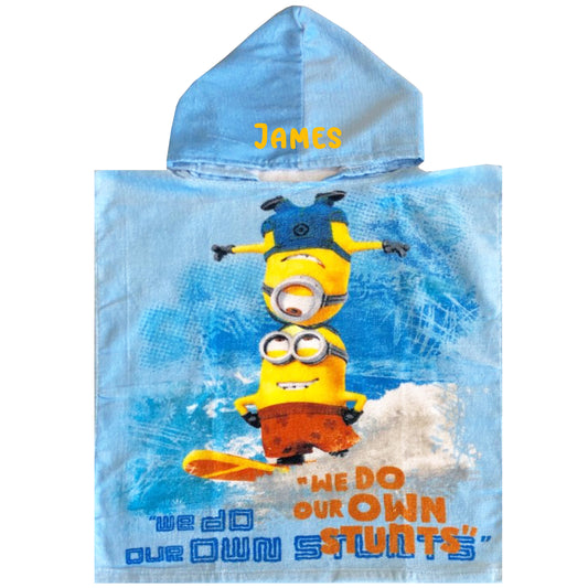 Personalised Minions Surf Hooded Towel