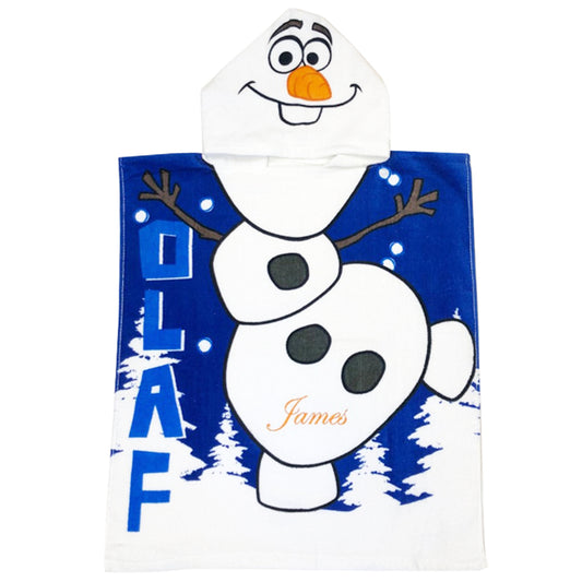 Olaf Personalised Embroidered Hooded Poncho Towel