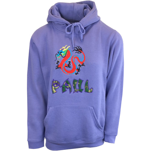 Personalised Embroidered Applique Chinese Dragon Design Hoodie