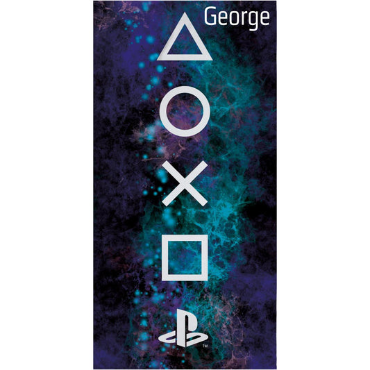 Personalised Embroidered PLAYSTATION Tie Dye Beach Towel