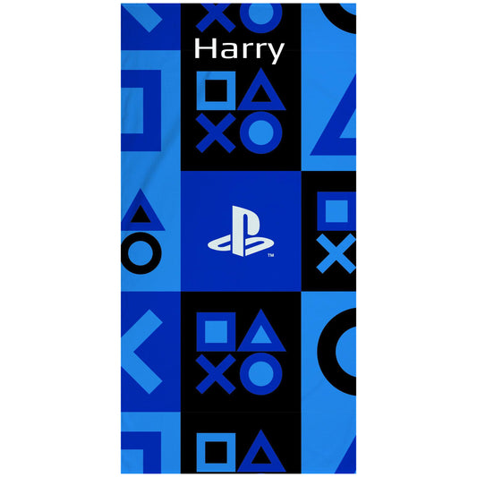 Personalised Embroidered PLAYSTATION Beach Towel